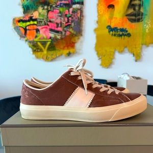 Authentic Men’s Size 8 Tom Ford Sneakers in Antique Pink Velvet